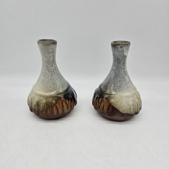 Pottery Craft USA Ceramic Genie Bottle-Shaped Bud Vase Set of Two Multicolor - Picture 3 of 7
